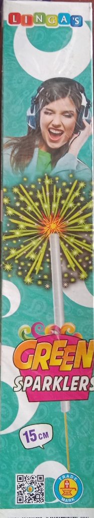 15 cm Green Sparklers